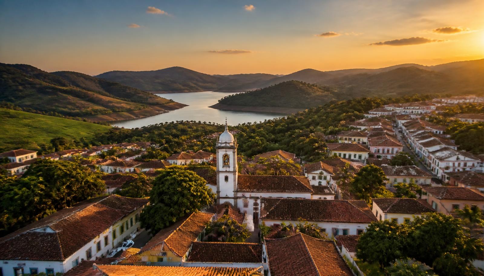 Paisagem do sul de Minas Gerais perto de Campo do Meio